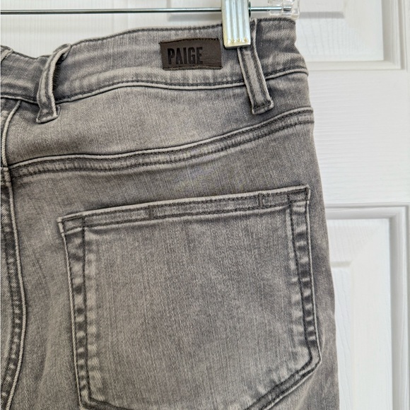 Paige Cindy Crop Jean | Faded Asphalt Distressed | Size 26 - Picture 6 of 10